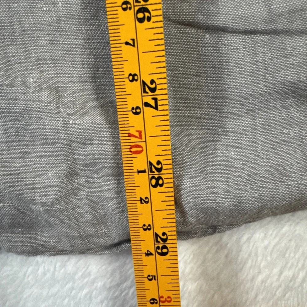 Banana Republic Men's M 15-15.5 Greige Linen Blend Long Sleeve‎ Button Down